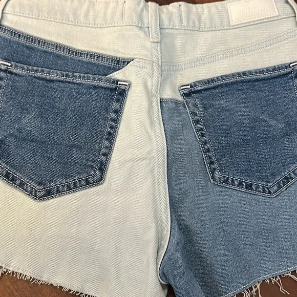 NWT HOLLISTER Ultra High Rise Patchwork Mom Denim Jean Shorts 3” Inseam, Size 7 - Picture 11 of 11